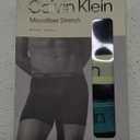 Calvin Klein Men's Micro Stretch 3-pack Boxer Brief (Black, Red, Convoy), Size: X-Large