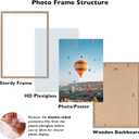 JCJMY Rustic Brown 15x23 Picture Frame for Poster Photo, Horizontal and Vertical Formats, Wall Hanging, 15 x 23 Wall Gallery Poster Photo Frame
