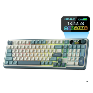 RK ROYAL KLUDGE S98 Mechanical Keyboard w/Smart Display & Knob, Top Mount 96% Wireless Mechanical Keyboard BT/2.4G/USB-C, Hot Swappable, Software Support, Creamy Sounding, 98 Keys