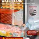 WantJoin Hot Dog Steamer, Adjustable Temperature 2-Tier Electric Hot Dog Steamer with Bun Warmer, 24.52 QT, Visible Glass Sliding Door and Water Level Line, Suitable for Steaming 175 Hot Dogs &40 Buns