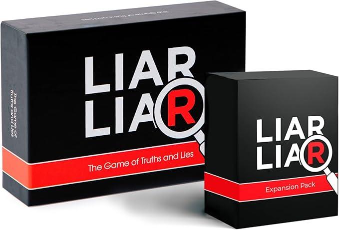 LIAR LIAR Party Game + Expansion Set - The Family Card Game of Truths and Lies for Kids, Tweens, Teens, College Students, Adults, Friends - Perfect for Fun Parties & Board Games Night with Your Group