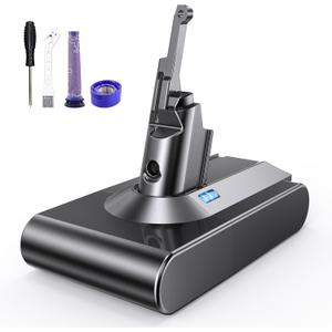 Upgraded 8000mAh V8 Battery Replacement, 21.6V V8 Animal Battery Replacement, Compatible with V8 Absolute V8 Motorhead V8 Fluffy SV10 Carbon Fiber Vacuum Cleaner