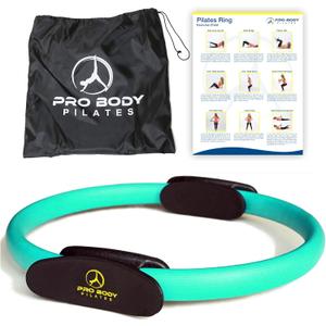 ProBody Pilates Fitness Circle  14 Inch Pilates Ring for Focusing on Toning Inner Thighs, Arms, and Core (Aqua)