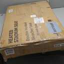 HOPERAN Dual-Sided Heated Stadium Seats for Bleachers with Back Support, 3 Levels Heating Bleacher Seats with Backs and Cushion Wide, 5 Pockets Portable Stadium Chair for Outdoor Sports (Orange) (21" Regular)