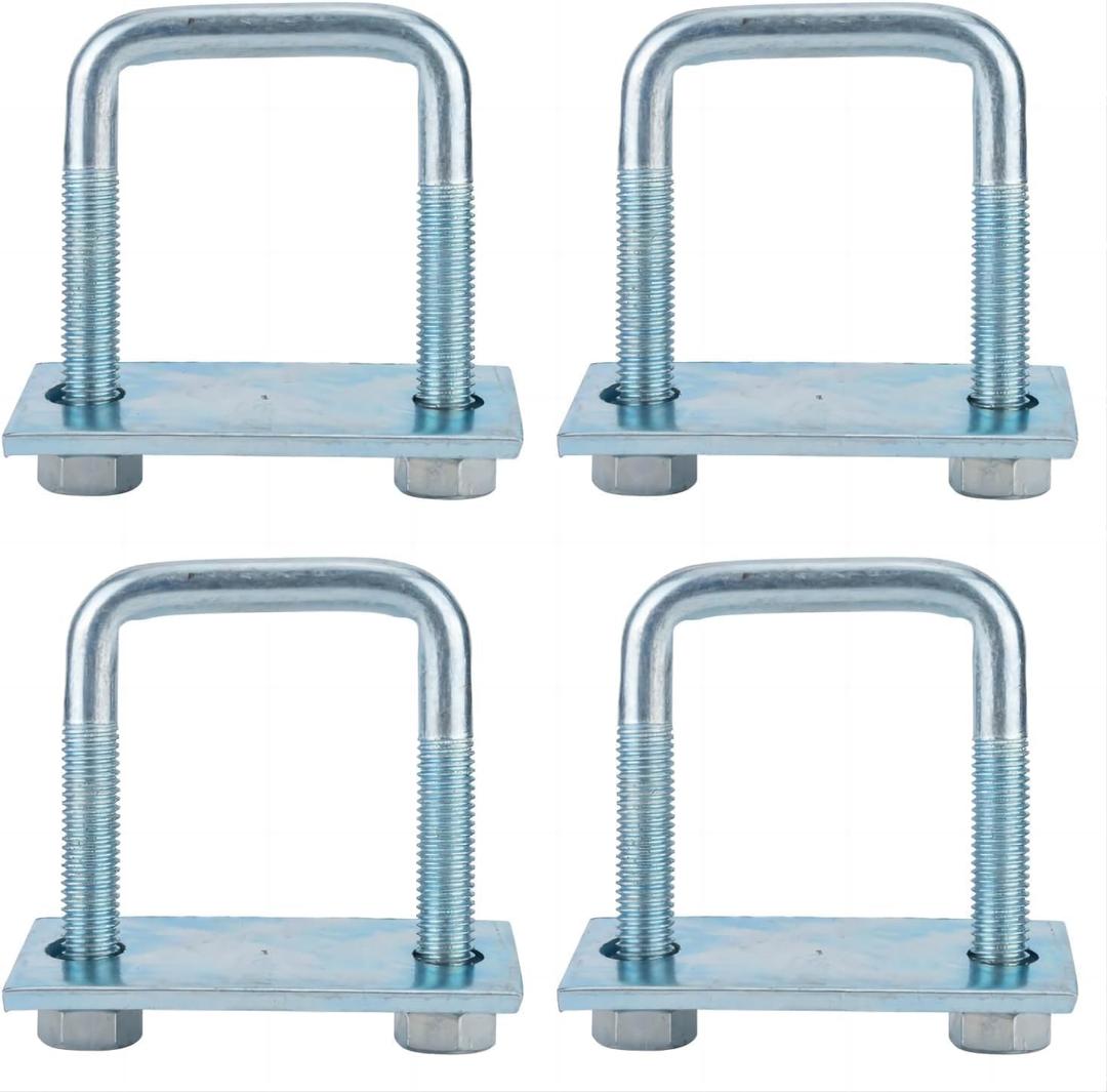 4 Pack Leaf Spring Clamp Kit, 1-3/4 inch Width X 3-3/8 Long Leaf Spring Clamps for Truck, Locks Springs