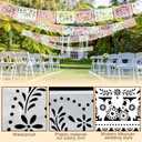 TaoBary 6 Pack Pink and White Papel Picado Baby Shower Party Decorations 118 Feet Cielito Lindo Baby Shower Party Banners Cinco De Mayo Papel Picado Fiesta Banner for Mexican Wedding Birthday