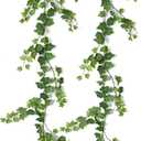 RECUTMS 2Pcs Hanging Ivy Garlands Artificial Vine Leaves Fake Greenery Silk Plants Decor for Wedding Home Wall Party Indoor Outdoor Decoration 74.8inch