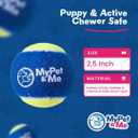 2 x My Pet & Me - Dog Tennis Balls - 2.5-Inch | Soft, Lightweight Balls for Fetch, Teething & Moderate Play | Indoor & Outdoor Dog Toys for Puppies & Small to Medium Dogs (3 Pack)