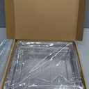 YQL Stainless Steel Air Fryer Basket and Tray Set, Compatible with Cuisinart TOA-60 TOA-65 TOA-70, Mesh Wire Rack & Baking Pan Replacement for Convection Toaster Oven, Dishwasher Safe