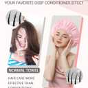 Years calm Heat Cap For Deep Conditioning Shower CapReusable Three-Layer Structure Waterproof Hair Cap  Applicable Tofor Bathing, Hair Care, And Other Uses (Pink, One Size)