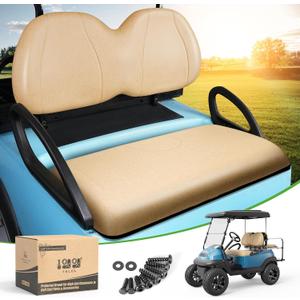 10L0L Golf Cart Front Seat Cushion & Backrest Kit for Club Car Precedent 2004-2011, Club Car Replacement Deluxe Bottom & Backrest Kit