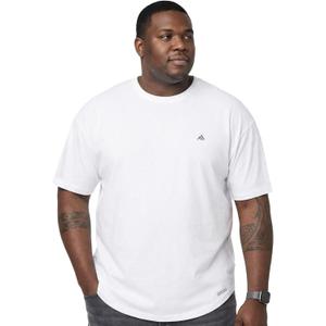 Big and Tall Ultra Soft Bamboo Viscose Loose Fit Plain T-Shirts Cooling Lightweight Workout Mositure Wicking Tee (White, XL)