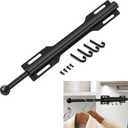 Valet Rod for Closets Pull Out, 12 inch Long Expendable and Reversible Aluminum Valet Clothing Hanger Rods Organization and Storage