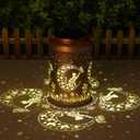 Mothers Day Gifts for Mom Grandma - Birthday Gifts for Women, Cat Solar Lights Outdoor Waterproof, Decorations Outside for Yard, Garden Decor Solar Lantern