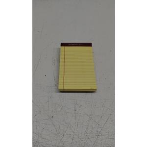TOPS™ Docket Gold™ Premium Writing Pads, 5" x 8", Jr. Legal Rule, Canary, 50 Sheets Per Pad, Pack Of 5 Pads