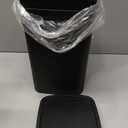 CEROELDA 3 Pack Slim Bathroom Trash Can, 10L/2.6 Gal with Press Top and Pop-up Lid, Plastic Wastebasket for Toilet, Office, Bedroom (Black)