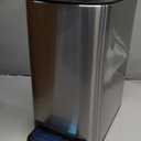 TIPGO Slim Bathroom Trash Can with Lid Soft Close, Step Pedal, 6 Liter / 1.6 Gallon Stainless Steel Trash Bin, Small Garbage Cans for Bedroom, Office, Kitchen (Silver)