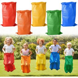 Yard Games for Kids & Adults - 5 Color Potato Sack Race Bags Set for Outdoor Parties & Field Day,Large Jump Sacks, Bean Bag Toss Game for Backyard,Carnival,Family Reunion