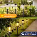 UME 10 Pack Solar Pathway Lights Outdoor, Bright Solar Garden Lights with Metal DesignIP65 Waterproof, Auto On/Off, 3000K LED Landscape Lighting for Yard, Lawn, Walkway, Driveway, Patio Decor