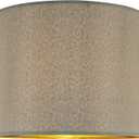 Wellmet Drum Lampshades, Easy Assembly Required Replacement Lamp Shades, Fabric Lampshades for Table Lamps Floor Lamps, Metal Spider Fitter, 14"x14"x11"