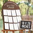 STOFINITY Wedding Seating Chart Board Display For Wedding Reception Decor - Rustic Seating Chart For Reception Display, Wood Find Your Seat Sign Ideas, 18"L x 26"W