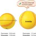 Avesfer Practice Foam Softballs 11 inch with Mesh Bag Soft Oversize Foam Baseballs Safely Training Batting Hitting Ball and Fielding Indoor Outdoor for Kids Teenager Players Pack 6