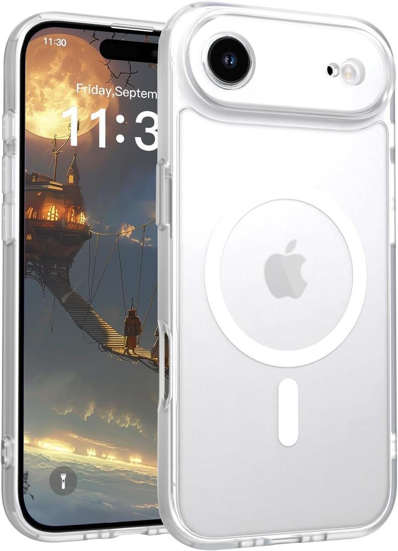 for iPhone 17 Air Case - Military Grade Shockproof Cover with MagSafe Compatibility & Full Camera Protection,Clear