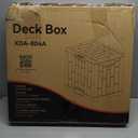 Outdoor Storage Box, 30 Gallon Resin Waterproof Deck Box, Lockable, Built-in Handle, Outside Storage Container for Patio, Garden and Garage (Light Brown)