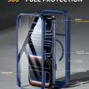 Miracase for iPhone 17 Pro Max Case 6.9" Full-Body Phone Case with Built-in Glass Screen Protector& Full Camera Protector,[Magnetic with MagSafe] Drop Proof 17 ProMax Cover, Blue