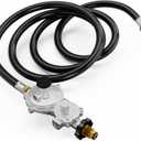CALPOSE 12FT 2 Stage Propane Regulator with Hose, Propane Hose with 2 Stage Regulator for RV, Generator, Camp Stove, Gas Grill, and Heater