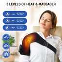 ERHIVORA Shoulder Heating Pad with Massage, FSA Eligible Items List, Heated Shoulder Wrap for Pain Cordless, HSA Approved Products Only