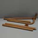 Blackout Wrap Around Curtain Rods for Windows 36 to 72 Inch:Room Darkening Imitation Wood Curtain Rod Heavy Duty Adjustable 1Inch Wooden Curved French Return Wraparound Drapery Rods Round Hidden