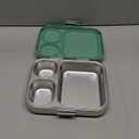 Stainless Steel Bento Lunch Box for Kids | 3-Compartment Lunch Box Container Kids | 100% Leakproof, Eco-Friendly, Perfect Portion Control for Kids&Adult Healthy Meals (Green)