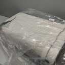 Mind Reader Slim Laundry Hamper with Lid, 40L Clothes Basket, Premium Wicker Design, Plastic, Set of 2, Ivory