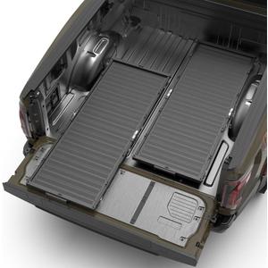 T2 Foldable Slide-Out Truck Bed Cargo Tray-Full Size for Trucks F150/RaptorRam/Rtx 1500 & Classic / Silverado 1500Sierra 1500Titan&TitanTundr|No Drilling Installation|Two Foldable Aluminum Tray