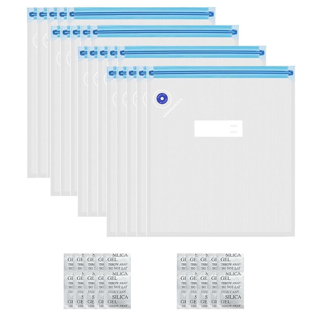 20PCS 3D Printer Filament Vacuum Storage Bags, 3D Printing Filament Spools Storage Set with Desiccants, Perfect for 3D Filament Spool Storage or Using After Filament Dryer Box