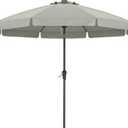 ABCCANOPY 9ft Scalloped Patio Umbrella, Outdoor Table Umbrella with Tilt and Crank, Fiberglass Ribs Deck Umbrella for Patio, Pool, Garden, Picnic (Light Gray)