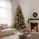 21Pcs Velvet Christmas Ball Ornaments 3.15" Shatterproof Christmas Tree Decorations Set with Paper Ornaments Hanging Xmas Decorations for Office Holiday Home Decor(Brown, Champagne, Kaki)