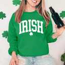 St Patricks Day Sweatshirt Women: St Patricks Day Shirt Cute Here for The Shenanigans Sweatshirts Casual Irish Shirts (L)