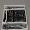 Professional Audio Mixer, 4 Channel Sound Mixer With Dual Wireless Mic, Sound Board Console MP3 Bluetooth 48V Phantom Power USB Interface DJ Mixing for Home Karaoke Party Computer Studio Recording