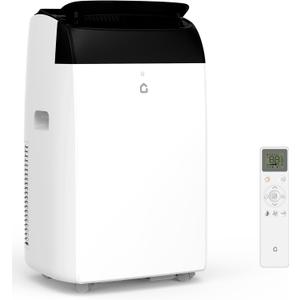 14,000 BTU Portable Air Conditioner with Dehumidifier & Fan, Cools Up to 750 Sq.Ft. Room Air Conditioner, Remote Control, Installation Kits, Auto Swing, Quiet Portable AC Units for Rooms, Black Top