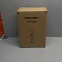 Touch Control Table Lamp with 2 USB Charging Ports, 3-Way Dimmable Bedside Nightstand Lamps, Amber Glass Shade Vintage Rural Leaf Lamp for Living Room, Bedroom, Dresser, LED Bulb Included (Bronze)