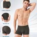 DAVID ARCHY Men's Trunks Underwear Modal Support Pouch with Fly Ultra Soft Breathable Men's Underwear 4 Pack (XXL)