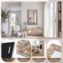 Large 36" x 24" Capiz Shell Mirror Rectangular Coastal Seashell Wall Decor