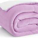 Bedsure GentleSoft Sherpa Fleece Throw Blanket for Couch, Non-Heated, Thick and Warm Throw for Girls and Women, Soft Fuzzy Plush Kids Blanket for Winter, Lilac, 50x60 Inches