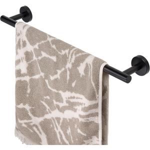 HITSLAM Matte Black 19.8 Inch Towel Bar for Bathroom, SUS304 Stainless Steel Bathroom Towel Rack Wall Mounted, Modern Home Decor Bath Towel Holder with Hardware Accessories