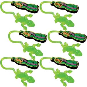 ArtCreativity Sticky Lizard Grabbers, Set of 6 Toy for Kids That Stick on Walls, Flinging Toys for Boys and Girls, Reptile Birthday Party Favors, Classroom Prizes, and Pinata Filler