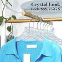HOUSE DAY Clear Plastic Hangers 12 Pack, Durable Crystal Hangers for Clothes, Light Weight Plastic Dress Hanger for Women, Versatile 16.7 Hanger for Closet and Retail Use, with 360 Swivel Hook