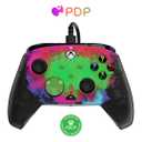 PDP Gaming REMATCH GLOW Enhanced Wired Controller: Licensed Xbox Series X|S Gamepad, Xbox One, Windows PC, Mappable Back Buttons, Audio Control, Customizable Companion App: Space Dust Glow in the Dark
