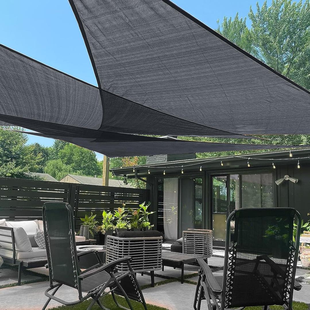 LOVE STORY 20' x 20' x 20' Sun Shade Sails Triangle Sunshades Sail Shade Canopy Patio Cover for Shade Outdoor, Graphite Grey LOVE STORY 20' x 20' x 20' Sun Shade Sails Triangle Sunshades Sail Shade Canopy Patio Cover for Shade Outdoor, Graphite Grey